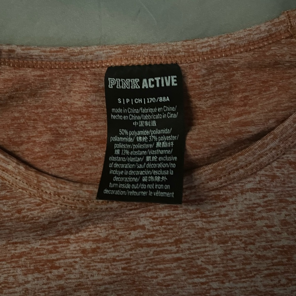 Pink Active Heathered Top